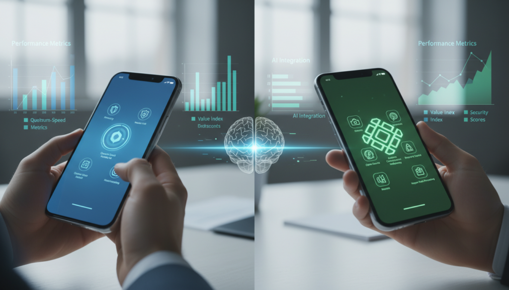 Editorial photograph for article about: iPhone vs Android 2026: The Complete Comparison Guide for Smart Buyers