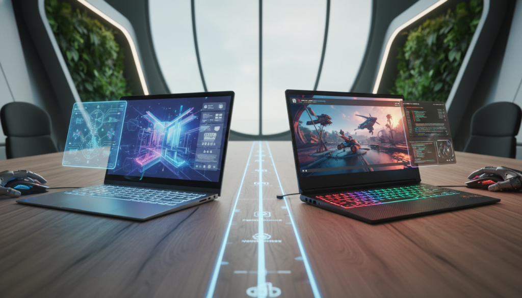 Editorial photograph for article about: MacBook vs Windows Laptop: The Ultimate 2026 Comparison Guide