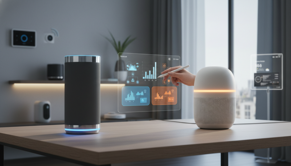 Editorial photograph for article about: Alexa vs Google Home 2026: The Complete Smart Speaker Showdown