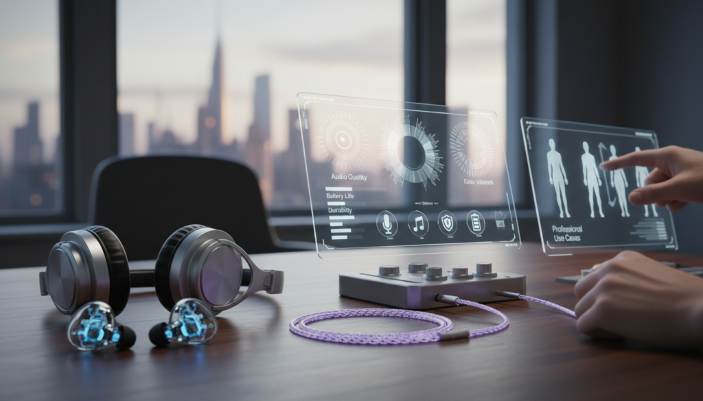 Editorial photograph for article about: Wireless Earbuds vs Wired Headphones: The Complete 2026 Buyer\'s Guide