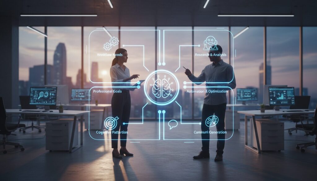 Editorial photograph for article about: The AI Assistant Decision Framework: How to Match Your Work Style with the Right AI T