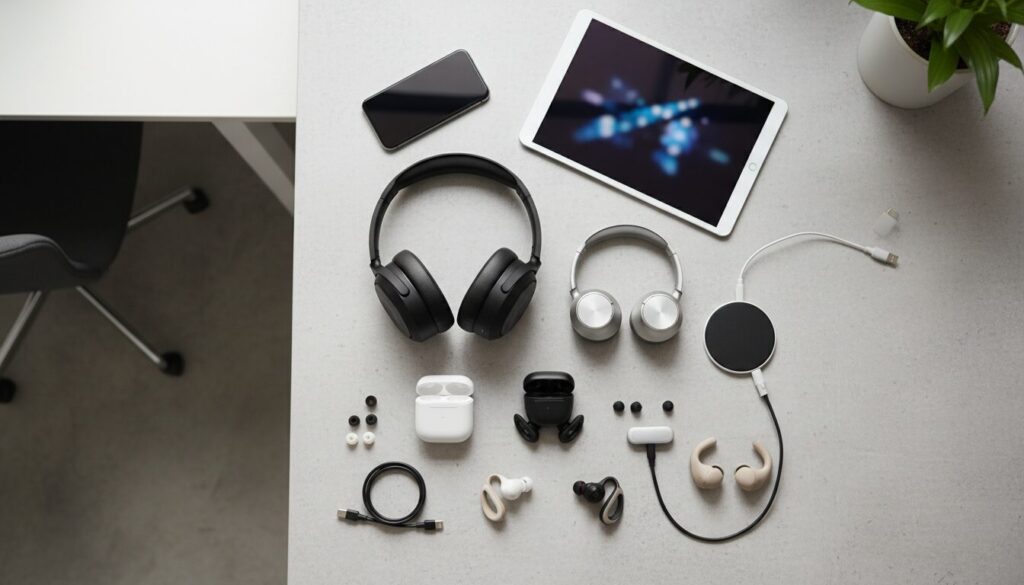 Editorial photograph for article about: Best Wireless Headphones and Earbuds for Every Need and Budget